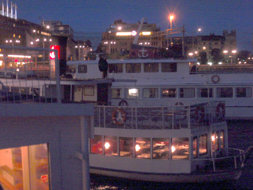 Stockholm's Stadhus Bay at Night.